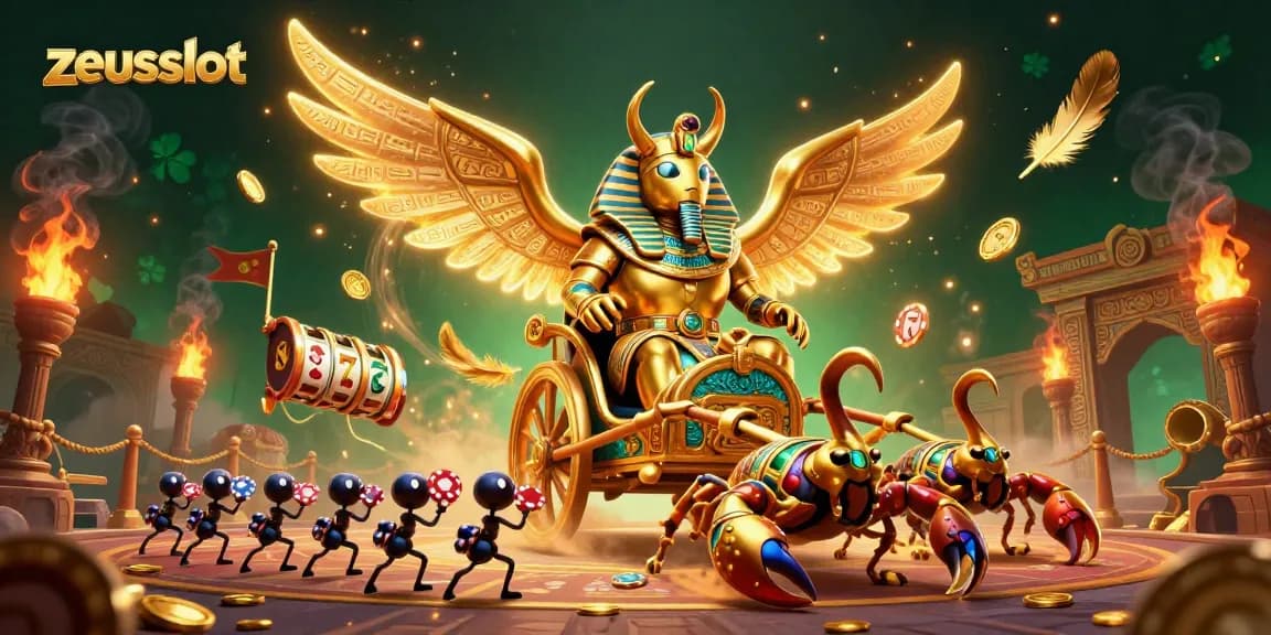 Experience dynamic zeusslot action with golden beetles and jackpot thrills!