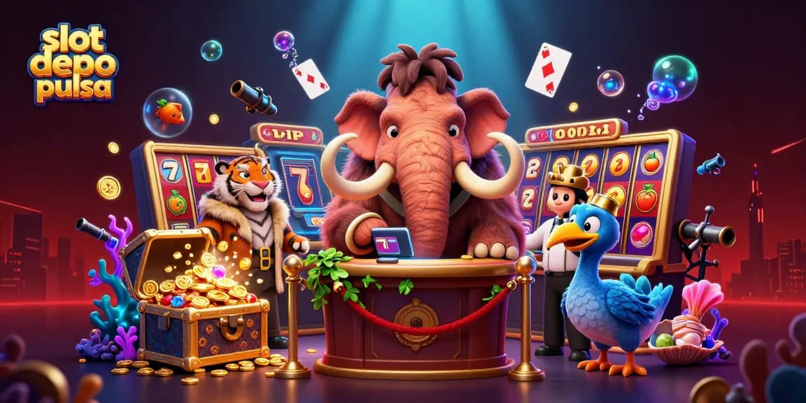 Menangkan slot depo pulsa dengan permainan menarik di kasino 3D penuh warna dan detail