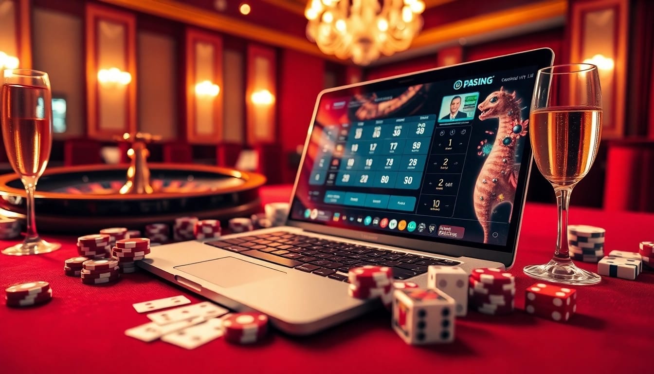 Vivez l'excitation du jeu en ligne fiable avec des éléments de casino en ligne France fiable tels que des jetons de poker et une roue de roulette.