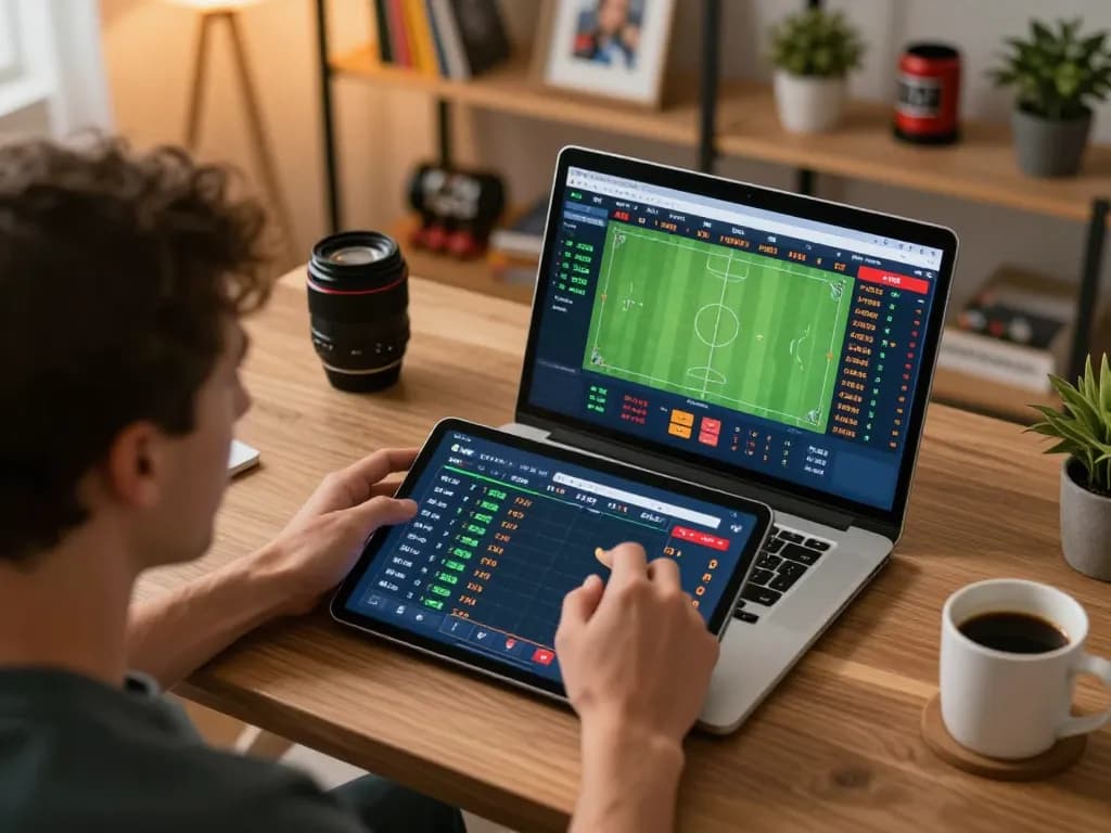 Place strategic bets on 99win com with excited gamer focused on live odds and match statistics.