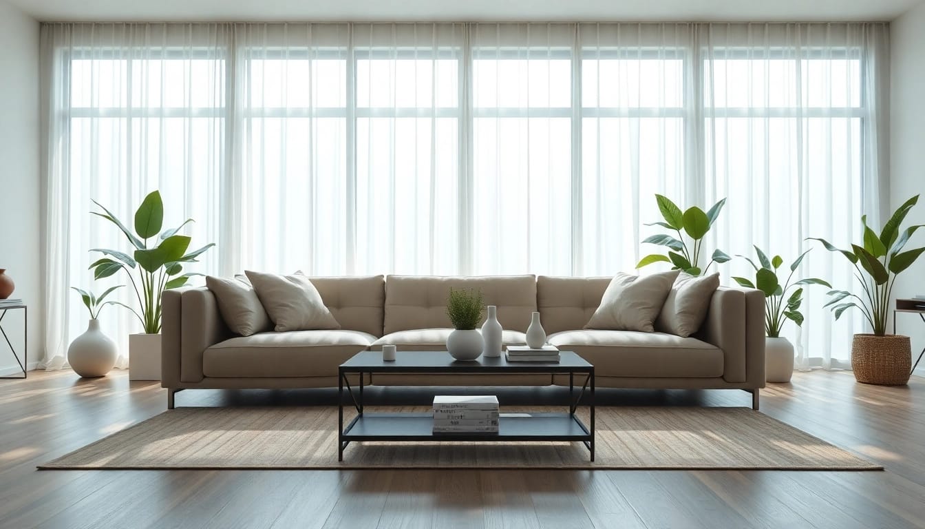 Embracing Seamless Living in a beautifully designed, sunlit interior with modern elements and a relaxing atmosphere.