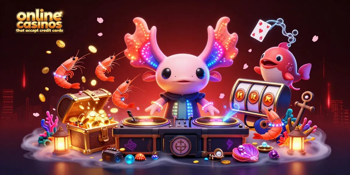 Explore exciting gameplay at online casinos that accept credit cards with vibrant characters and dynamic casino elements.