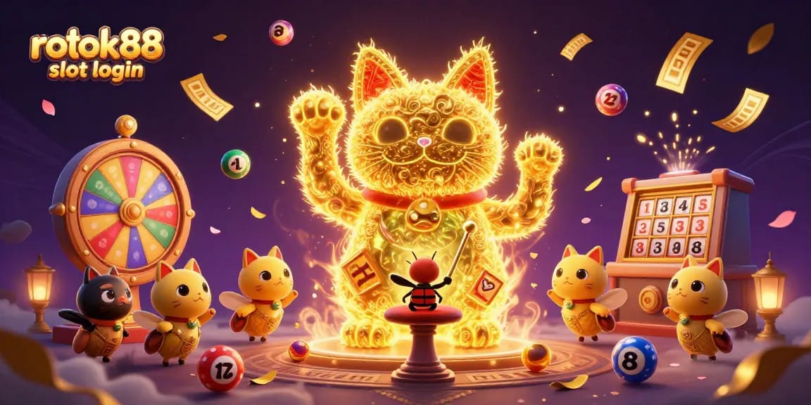 Experience thrill with rokok88 slot login featuring golden fireflies and casino symbols.