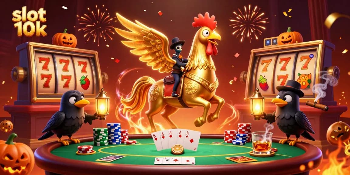 Experience thrilling spins at slot 10k with a vibrant casino scene full of energy and excitement.