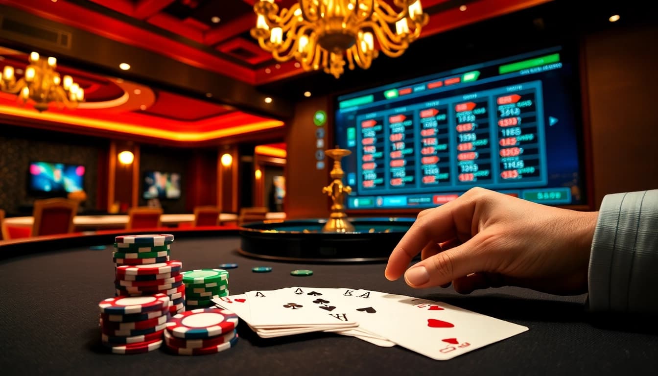 Découvrez l'excitation du casino en ligne France fiable avec des éléments de roulette et de poker dynamiques.