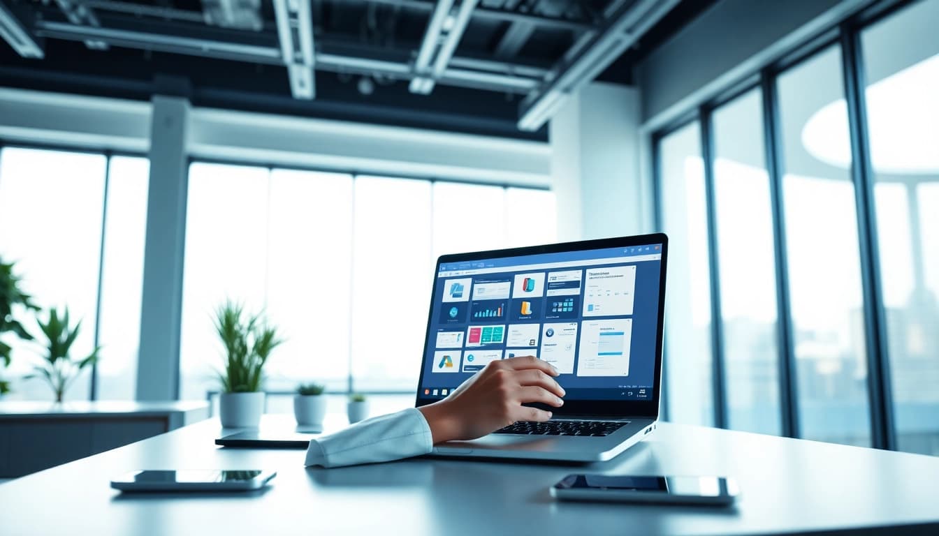 在现代数字化工作空间中使用WPS Office套件的高效专业人士。