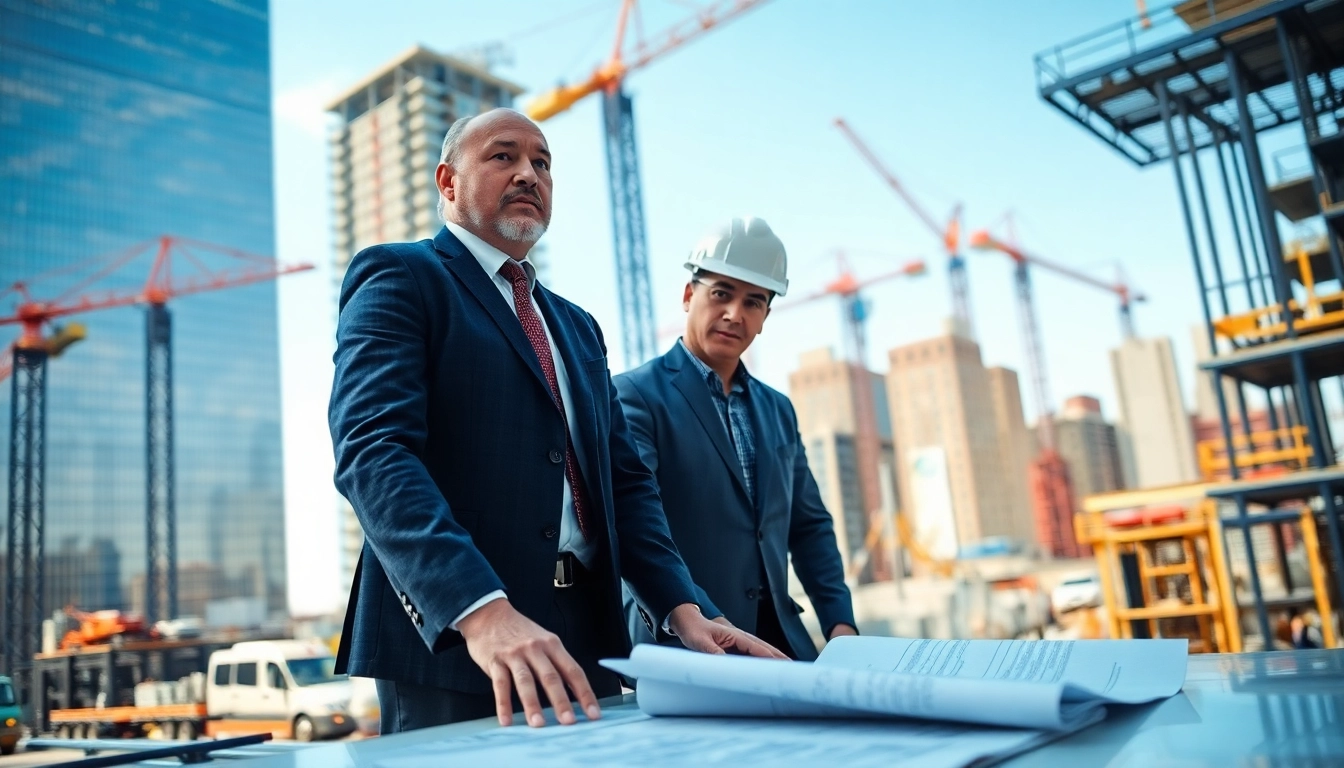Manhattan Construction Manager overseeing a construction site with vibrant energy.