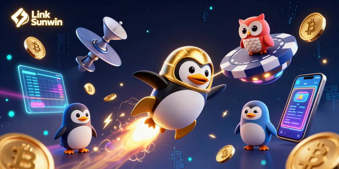 Experience the thrill with Link Sunwin - a dynamic casino adventure illustrated in vibrant 3D!