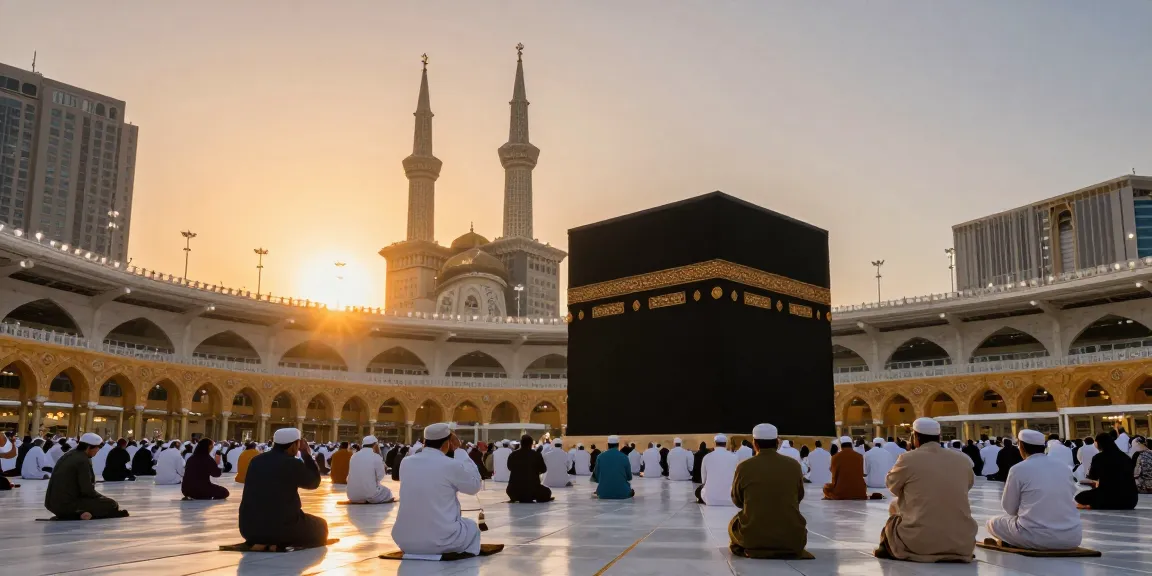 Umroh Ramadhan journey with pilgrims in Makkah, capturing the essence of spiritual travel and cultural tourism.