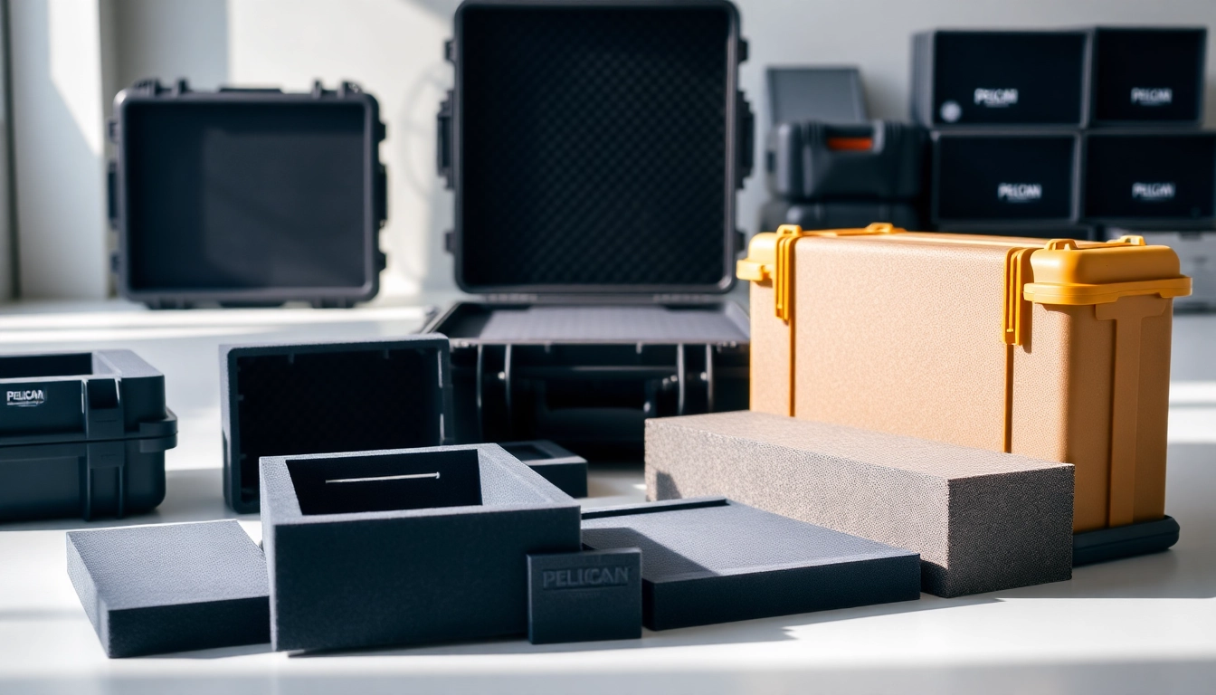 Showcase of Protective foam Pelican Cases highlighting custom foam inserts for enhanced equipment safety.