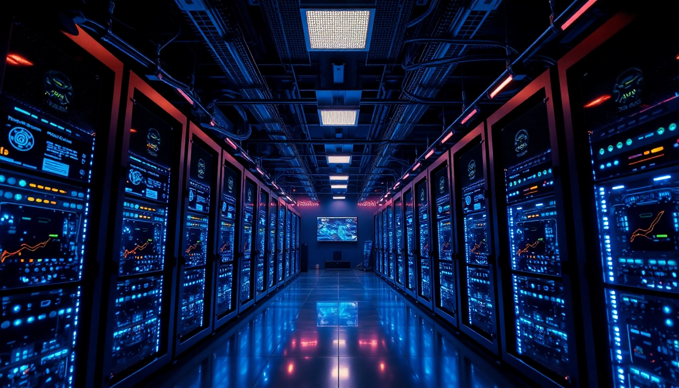 Best crypto mining site featuring advanced mining rigs and real-time data displays in a high-tech environment.