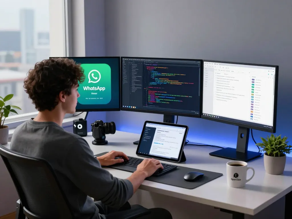 Engaging with OpenClaw personal AI assistant in a modern workspace