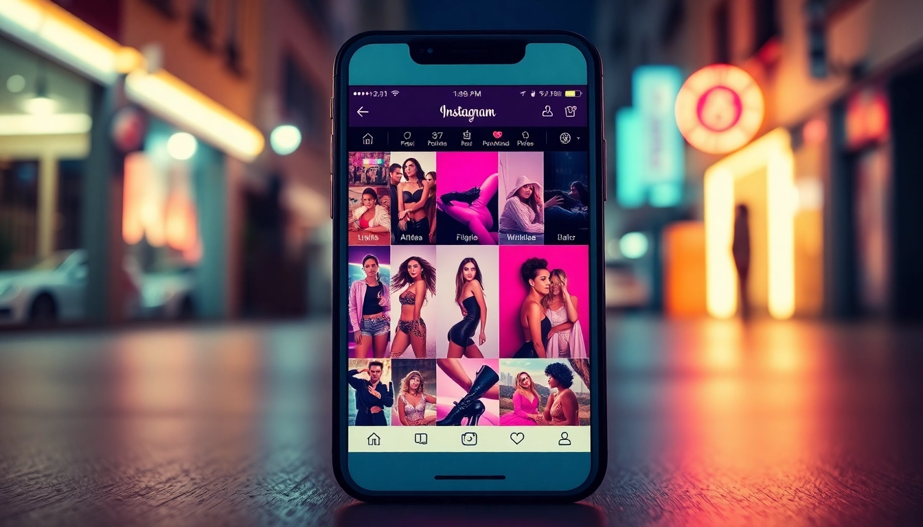 多様なインスタ エロ垢のプロフィールを表示するスマートフォン。鮮やかな美学で視聴者を魅力的なデジタル世界へ誘います。