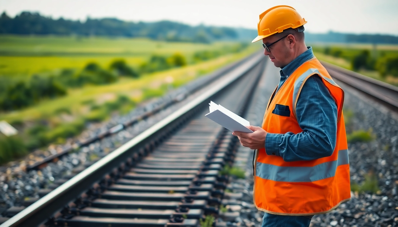 Inspecting railway tracks for safety: Track Inspectors Near Me ensuring quality.