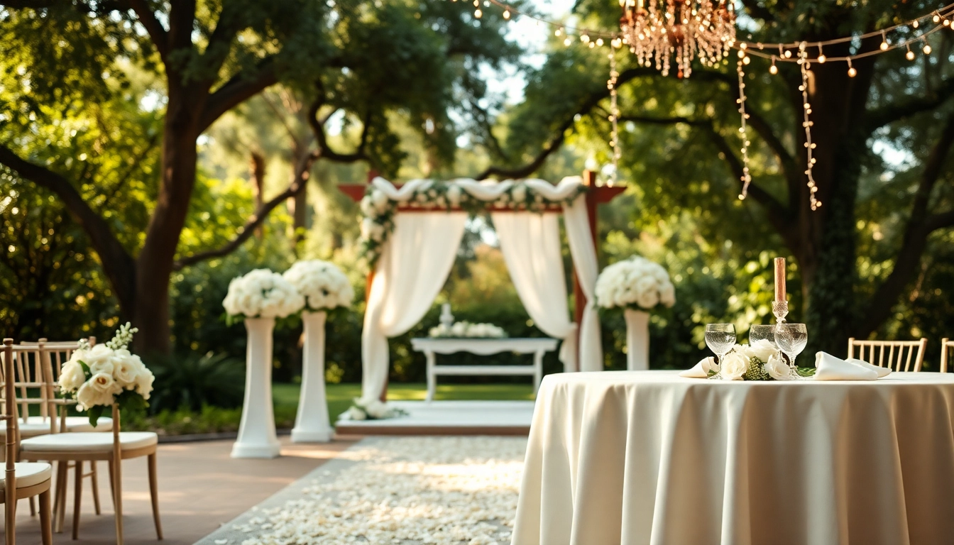 Stunning Jacksonville Wedding Venue with floral decorations and a romantic setting ideal for ceremonies.