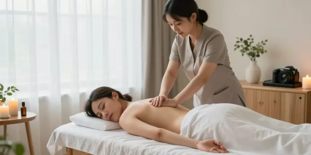 Relaxing 부천출장마사지 therapy in a serene setting with soothing ambiance.