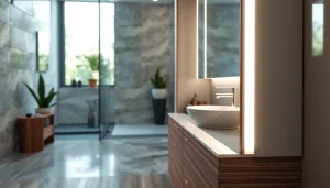 Verleihen Sie Ihrem Badezimmer mit diesem eleganten spiegelschrank led einen modernen Look.