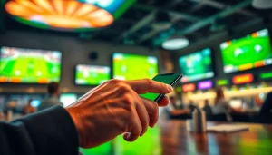 Discover best online sportsbooks India with a vibrant betting scene featuring smartphones and live sports events.