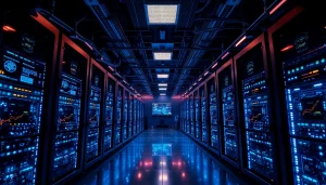 Best crypto mining site featuring advanced mining rigs and real-time data displays in a high-tech environment.