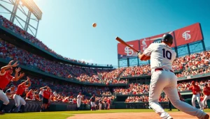 mlb중계의 열기를 느낄 수 있는 야구 경기 장면