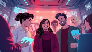 Engaging sex chat AI interactions in a vibrant digital space, showcasing emotional connections.