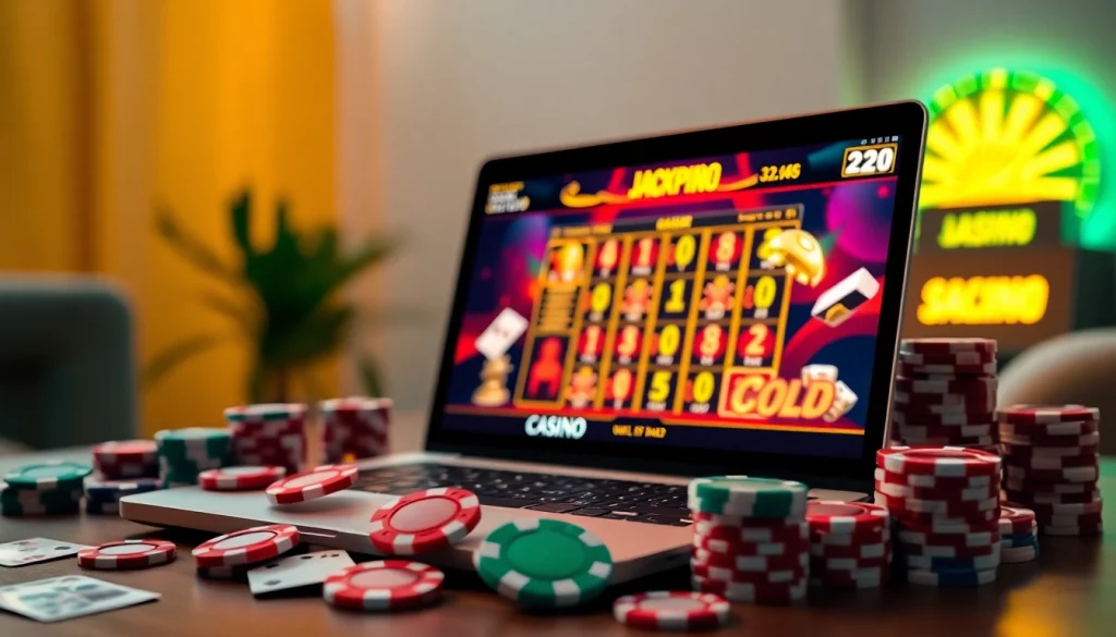 Engaging online casino Canada gaming setup showcasing thrilling gameplay and dynamic visuals.