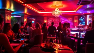 Dinner sxm at Club Noir, highlighting an upscale nightlife experience with vibrant ambiance and elegant dining.