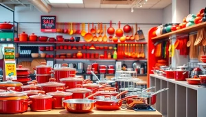 Shop for premium cookware shop Auckland, showcasing an array of stylish pots and pans.