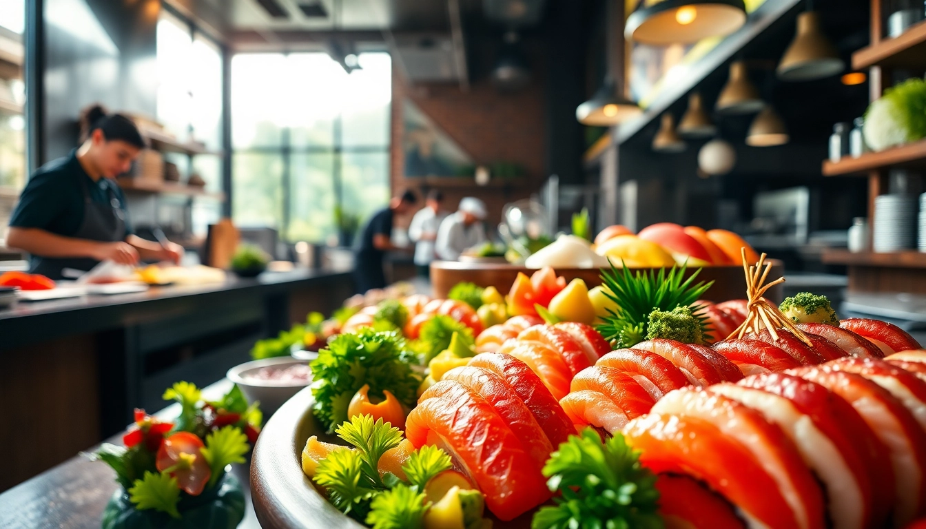 Menikmati slot depo 1000 dengan sushi platter yang indah dan menggugah selera.