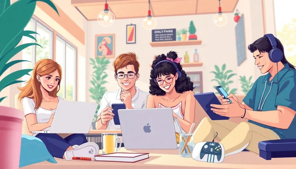 Discover OnlyFans Nearby Creators in a vibrant café environment.