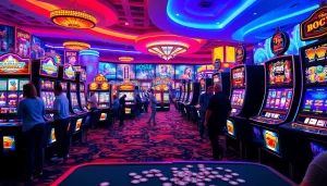 Menangkan jackpot dengan slot depo 1000 di mesin slot yang berwarna-warni dan meriah.