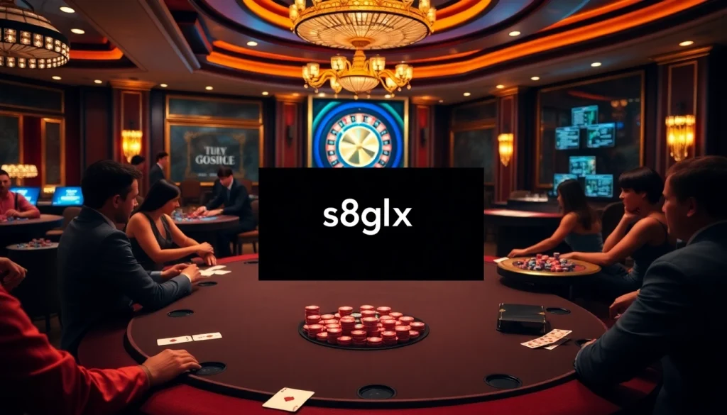 Experience thrilling poker action at https://s8glx.com with vibrant atmosphere and luxurious casino setting.