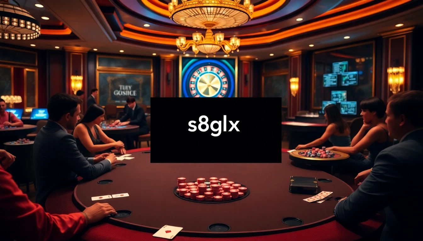Experience thrilling poker action at https://s8glx.com with vibrant atmosphere and luxurious casino setting.