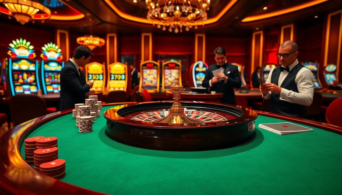 Vivez l'excitation du casino en ligne France fiable avec des joueurs sophistiqués à une table de roulette.