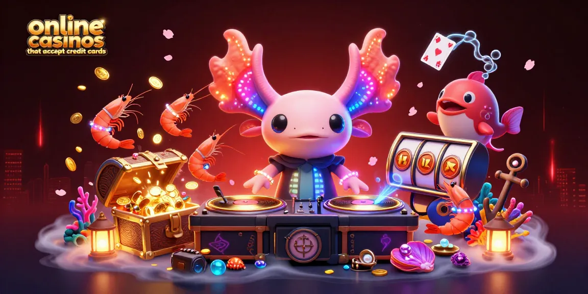 Explore exciting gameplay at online casinos that accept credit cards with vibrant characters and dynamic casino elements.